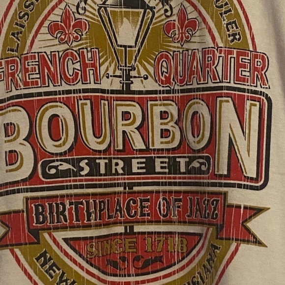 𝅺FRENCH Quarter Bourbon Street Graphic Tee Shirt LG - Picture 6 of 6